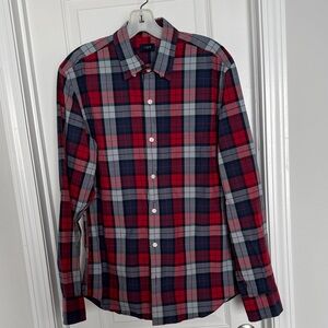 J. Crew Red and Blue Plaid Casual Shirt